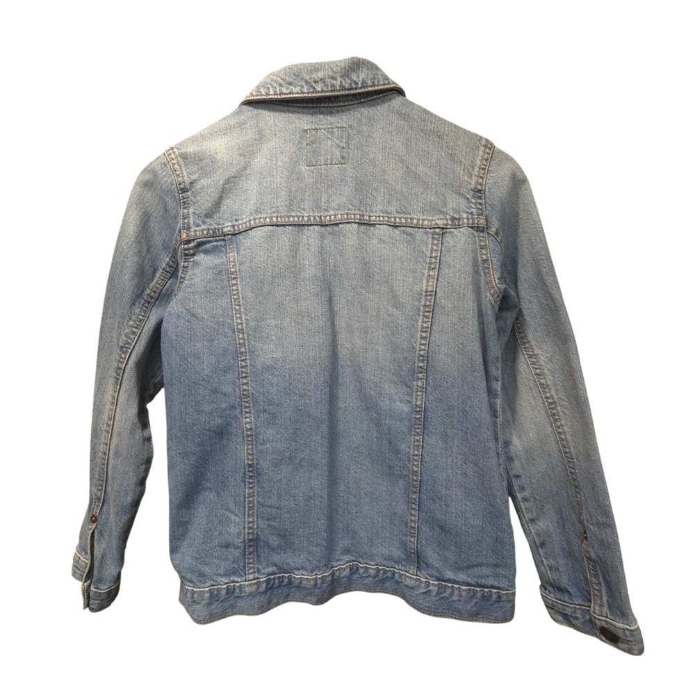 OshKosh Bgosh Kids Blue Denim 100% Cotton Jacket Light Wash Snap Front Size 14 - Picture 3 of 8